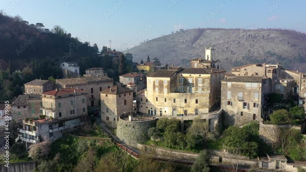 Panoramic view of Falvaterra, beautiful town in the province of Frosinone, Lazio, central Italy.
Aerial view, taken by drone of the ancient medieval village. Panoramic view of Falvaterra, beautiful town in the province of Frosinone, Lazio, central Italy.
Aerial view, taken by drone of the ancient medieval village.
