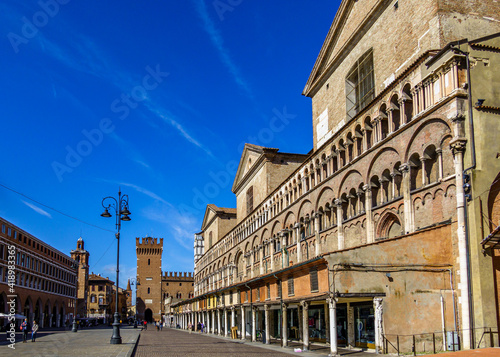 old town of Ferrara in italy © fottoo