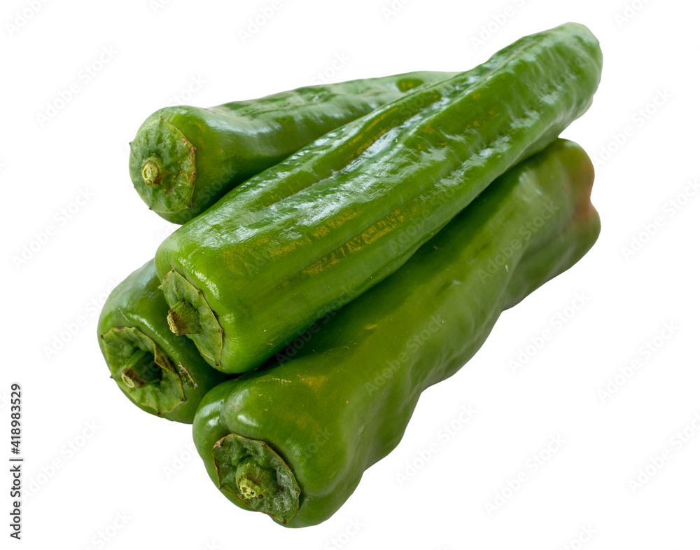 Organic green pepper isolated on white background Organic green pepper isolated on white background