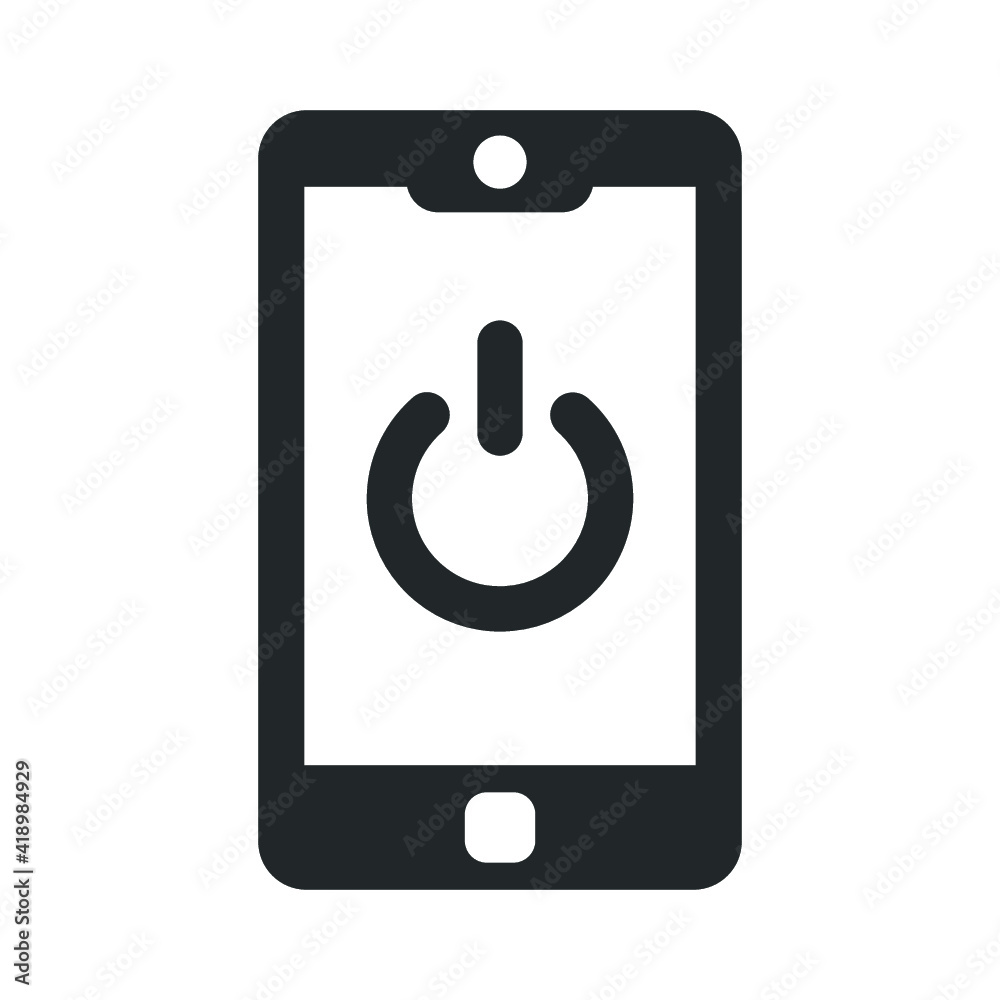 Mobile power switch icon Mobile power switch icon