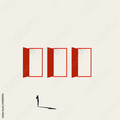 Business career decision, choice vector concept. Symbol of opportunity, success. Minimal illustration art.