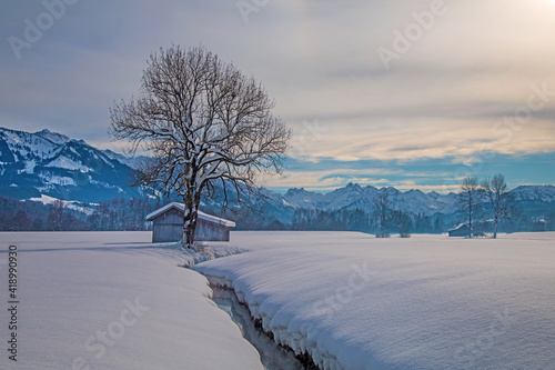 Allgäu - Winterwonderland - Alpen - Schnee - Winter - Stadel - Berge photo