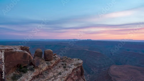 Sunset Over Beautiful Canyon