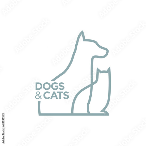 pet logo design with geometry