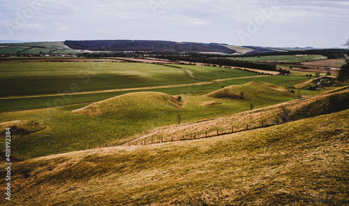 The landscape at the edge of the Yorkshire Wolds in North Yorkshire