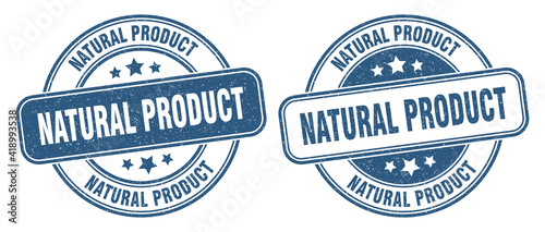 natural product stamp. natural product label. round grunge sign