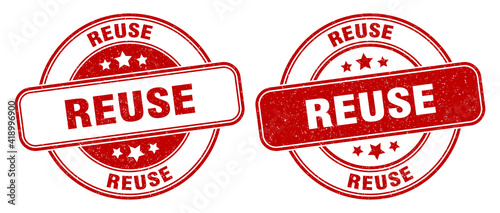 reuse stamp. reuse label. round grunge sign