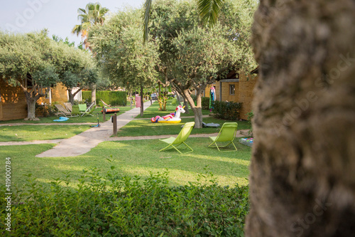 Foto Animación playa, piscina y comida en camping