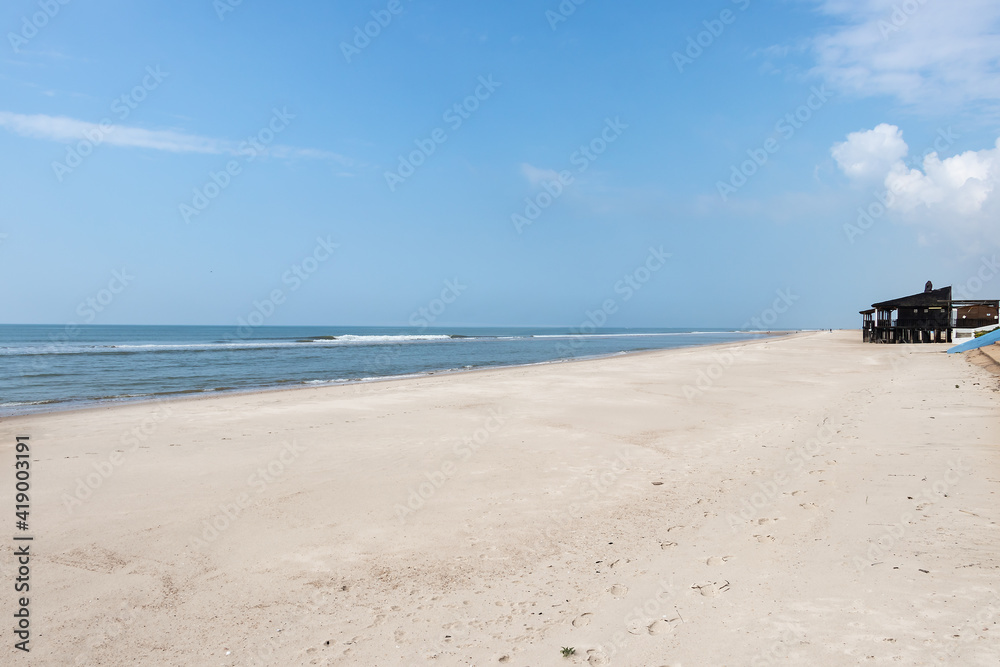 Beautiful beach with spanish chiringuito Beautiful beach with spanish chiringuito