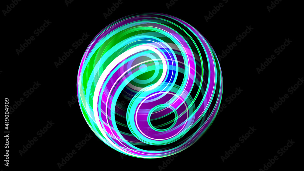 3D illustration of Colorful sphere 3D illustration of Colorful sphere
