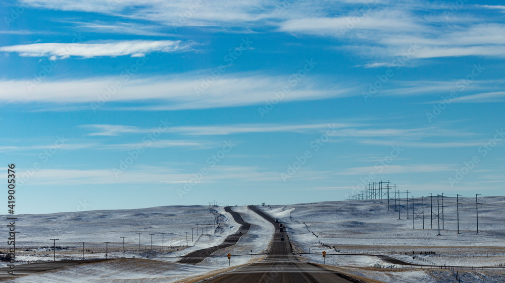 Naklejka premium Winter roads