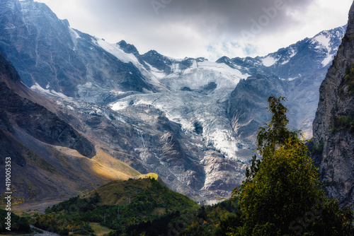 Glaciers of the Caucasus Mountains. Elbrus