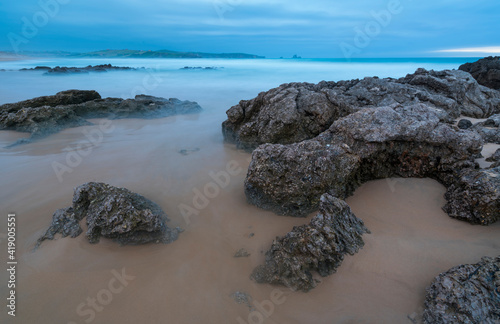 Valdearenas beach, Dunas de Liencres Natural Park, Cantabrian Sea, Piélagos Muicipality, Cantabria, Spain, Europe photo