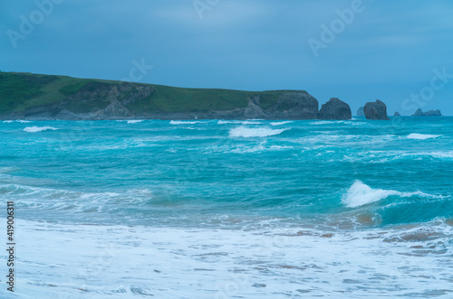 Valdearenas beach, Dunas de Liencres Natural Park, Cantabrian Sea, Piélagos Muicipality, Cantabria, Spain, Europe photo