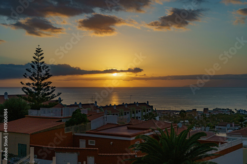 View of Tenerife at sunset