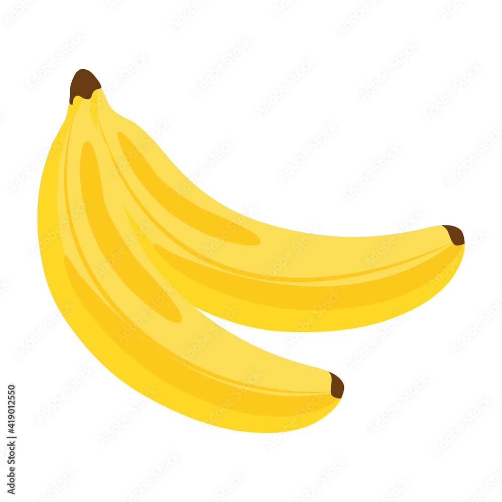 fresh bananas fruits healthy icons