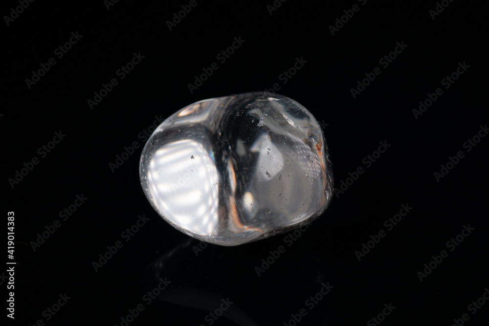 Natural mineral quartz on a black background Natural mineral quartz on a black background