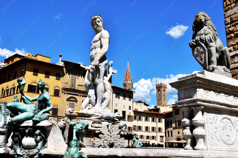 Firenze - Piazza della Signoria - La fontana di Nettuno