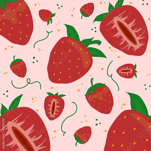 Fototapeta Naklejka Na Ścianę i Meble -  fruit background pattern illustration vector 