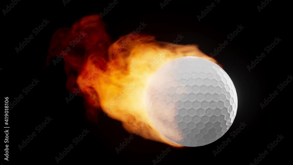 Burning golf ball loop