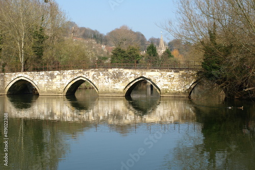 old bridge over the river