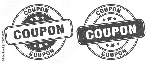 coupon stamp. coupon label. round grunge sign
