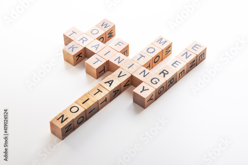 Wooden Blocks with the text training.