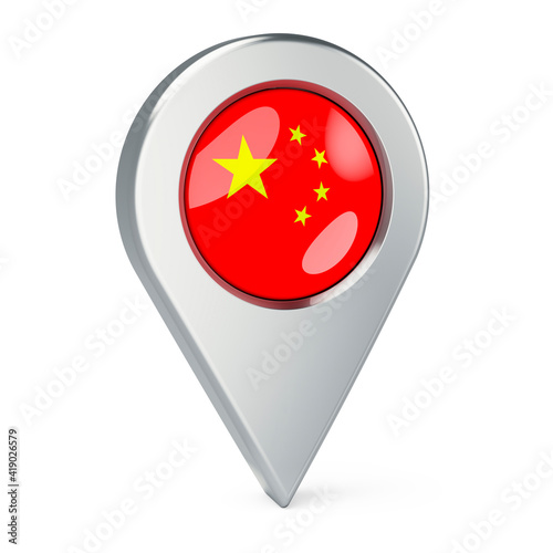 Map pointer with flag of China, 3D rendering Free Download Map pointer with flag of China, 3D rendering - GFXLoad