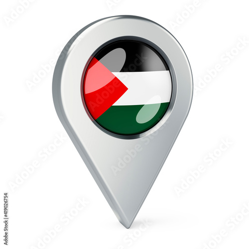 Map pointer with flag of Palestine, 3D rendering Free Download Map pointer with flag of Palestine, 3D rendering - GFXLoad