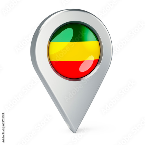 Map pointer with Rastafarian flag, 3D rendering Free Download Map pointer with Rastafarian flag, 3D rendering - GFXLoad