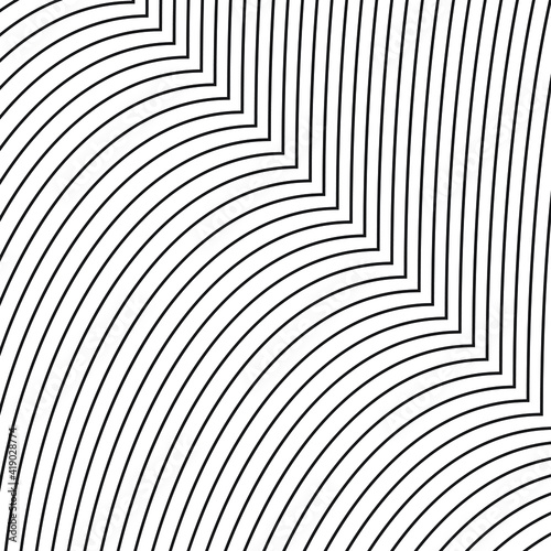 Abstract white background of thin black lines. Vector illustration.