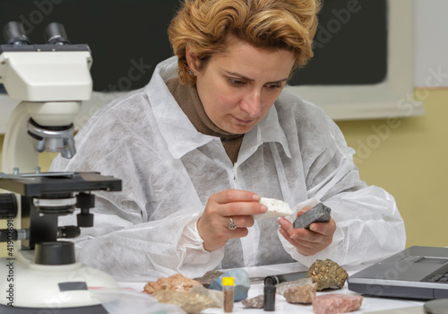 Geologist Researcher Working