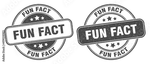 fun fact stamp. fun fact label. round grunge sign