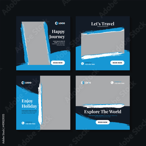 Travel social media post collection template