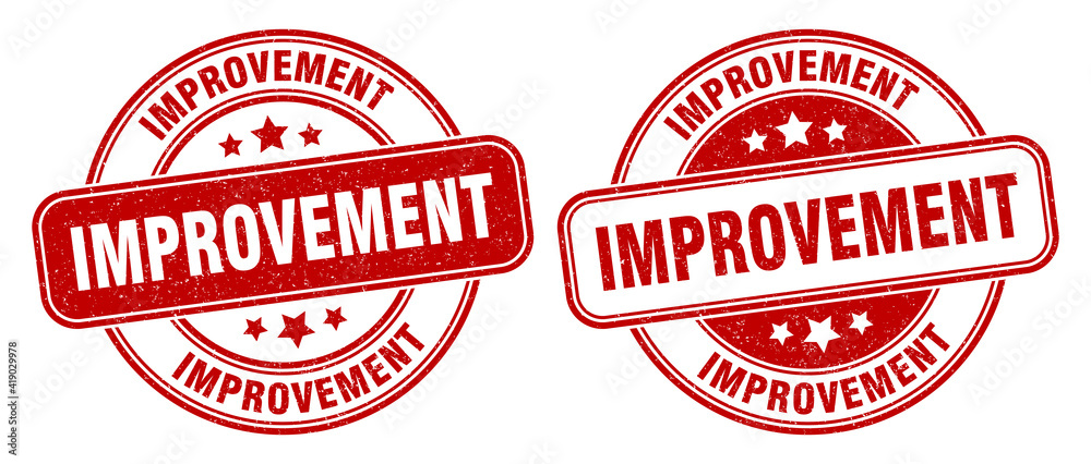 improvement stamp. improvement label. round grunge sign improvement stamp. improvement label. round grunge sign