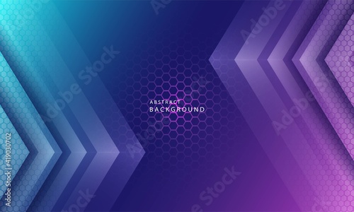 Dynamic trendy simple color gradient abstract background with hexagon texture effects. Vector Illustration
