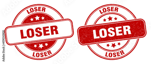 loser stamp. loser label. round grunge sign