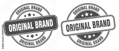 original brand stamp. original brand label. round grunge sign