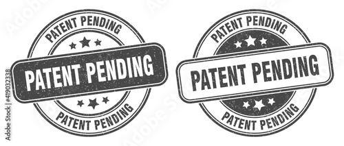 patent pending stamp. patent pending label. round grunge sign