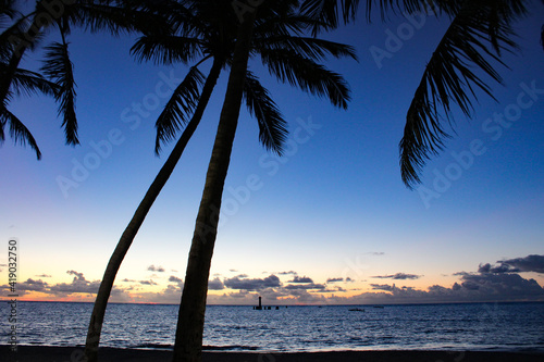 sunset on the beach