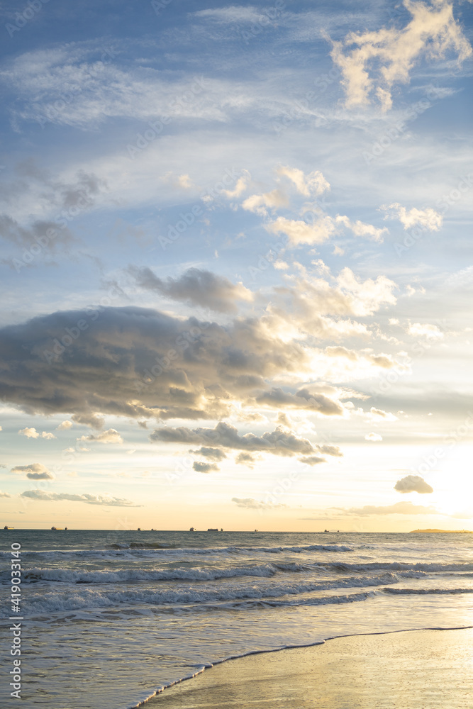 sunset over the sea