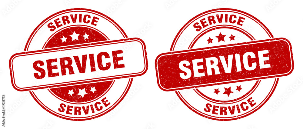 service stamp. service label. round grunge sign service stamp. service label. round grunge sign