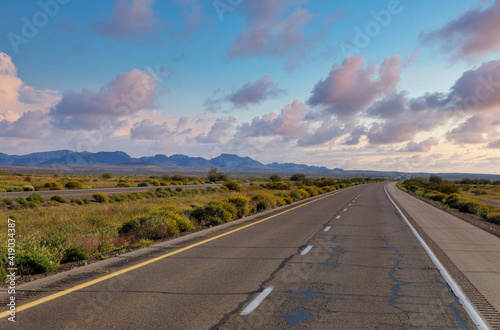 Road in the Mountains of view of multiple lane