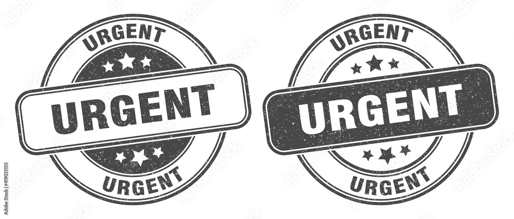 Obraz premium urgent stamp. urgent label. round grunge sign
