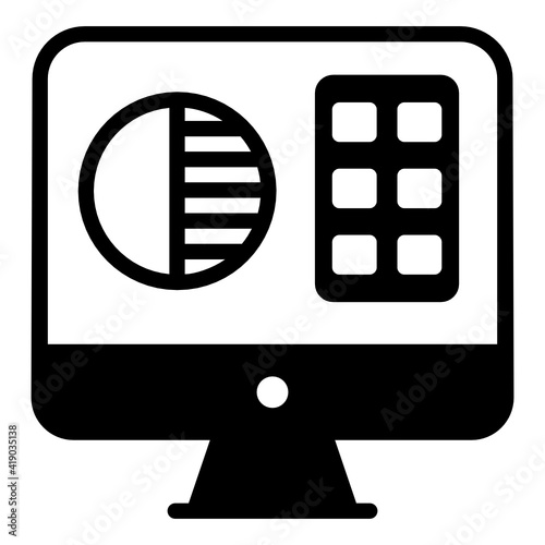 
Alphabets with arrow inside monitor denoting kerning in glyph icon 

