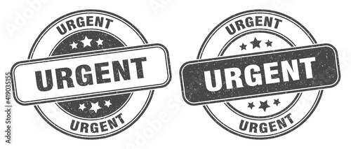 urgent stamp. urgent label. round grunge sign