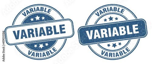 variable stamp. variable label. round grunge sign