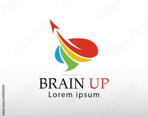 brain up logo creative brain logo brain up logo arrow creative brain logo