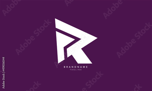 Alphabet letters Initials Monogram logo PR, RP, P and R