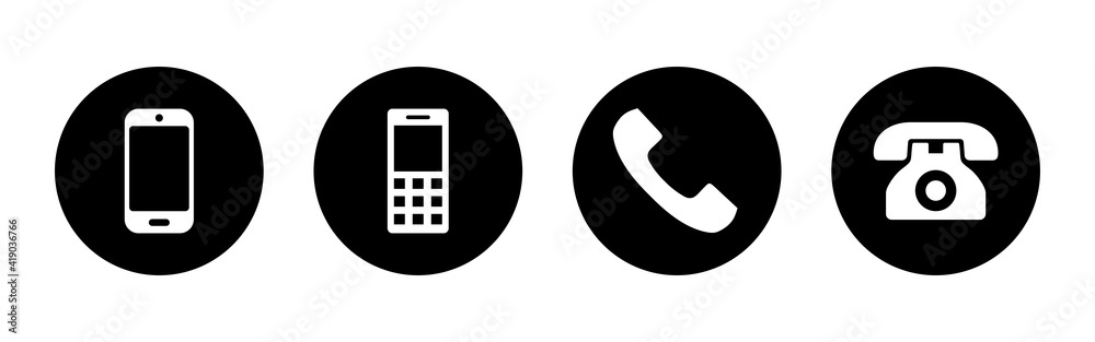 Phone icon set. Call icon vector. telephone symbol Phone icon set. Call icon vector. telephone symbol
